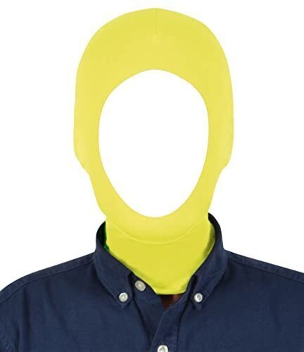 7731 Unisex Face open Zentai Hood Mask for Costume Parties Yellow